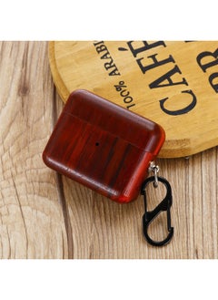 Wooden Earphone Case For Airpods Pro 2 Generation Walnut For Apple Airpods3/4 All-inclusive Protective Cover-Color:safflower Pear-Applicable Model:airpods 1/2 Generation