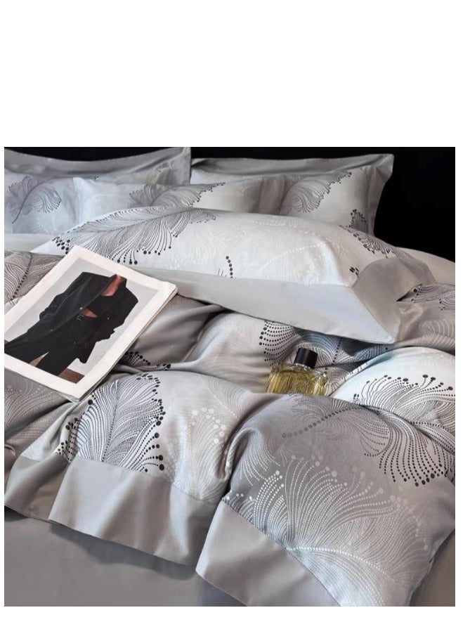 Fitted Sheet Style — ﻿ High End Pure Cotton Thick Printed Bedding Four Piece Set - Image 1