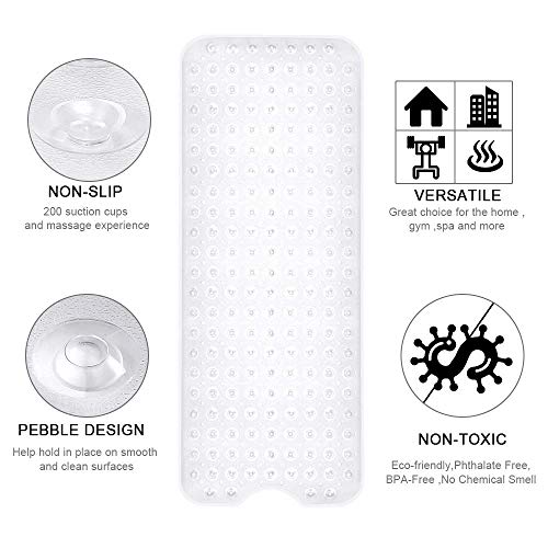 VDHJA� Non-Slip Bath Mat for Toilet, Kitchen, Bathroom, Shower with Anti Slip Suction Cups (Bubble-40x100 cm) - Image 5