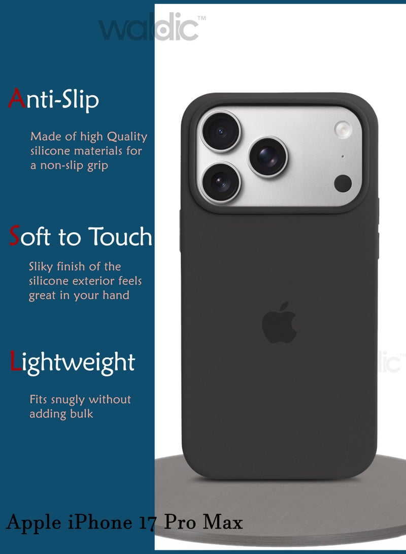 Waldic Apple iPhone 17 Pro Max Premium Case | Premium Silicone Case Cover Designed for Apple iPhone 17 Pro Max | Apple iPhone 17 Pro Max Case Camera and Drop Protection Thin Protective Back Cover Case for Apple iPhone 17 Pro Max - Stone Grey - Image 2