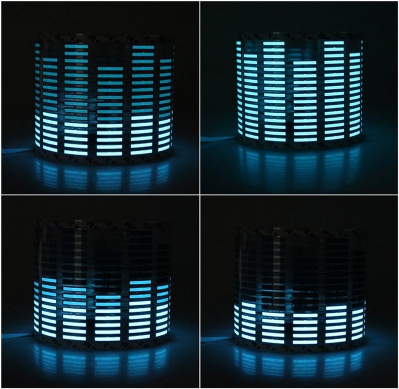 E Support 45 x 11cm Sound Music Activate Sensor Car Auto Sticker LED Light Equalizer Glow Blue - Image 2