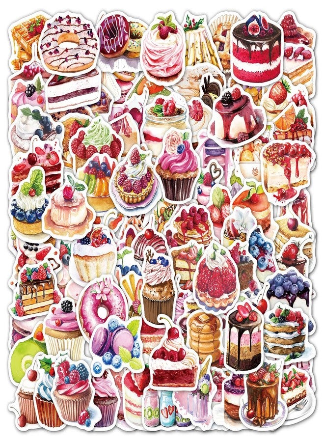 MAXLEAF Cake Theme Stickers - 100PCS Vintage Coffee Theme Waterproof Stickers for Decoration Planner Phone Case Scrapbook Coffee Journals Decoration - Image 2