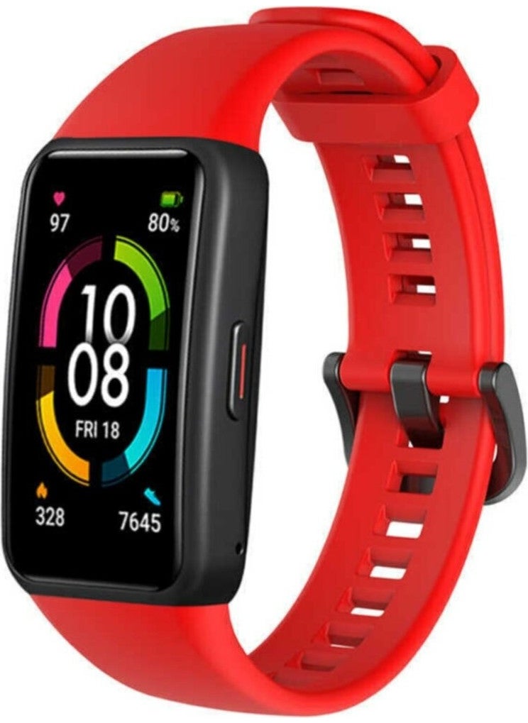 Tagomoon - Silicone Cord Strap with Buckle Compatible with Huawei Band 6 Smart Bracelet - Image 1