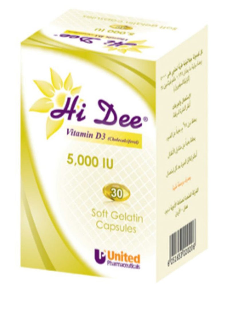 United Hidee Vitamin D3 5000 Iu Caps 30S