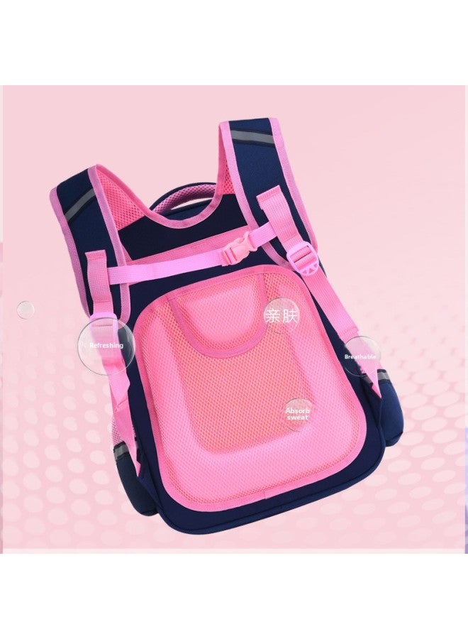 Korean Version Of Primary School Girls Children's Schoolbag 1236 Grade Lightweight Shoulder Bag Custom Printed Logo-Color:Rose Large - Image 3