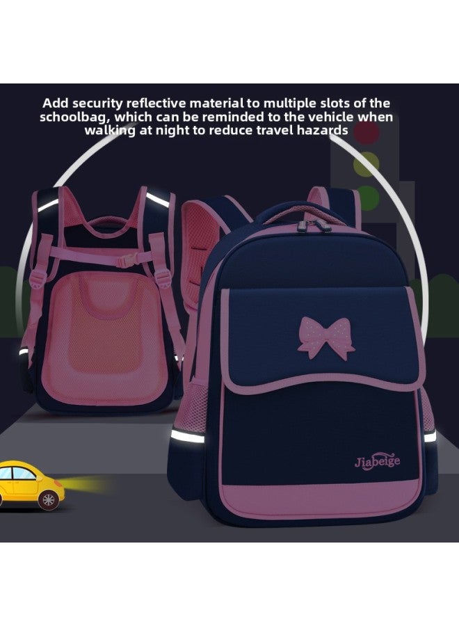 Korean Version Of Primary School Girls Children's Schoolbag 1236 Grade Lightweight Shoulder Bag Custom Printed Logo-Color:Rose Large - Image 5