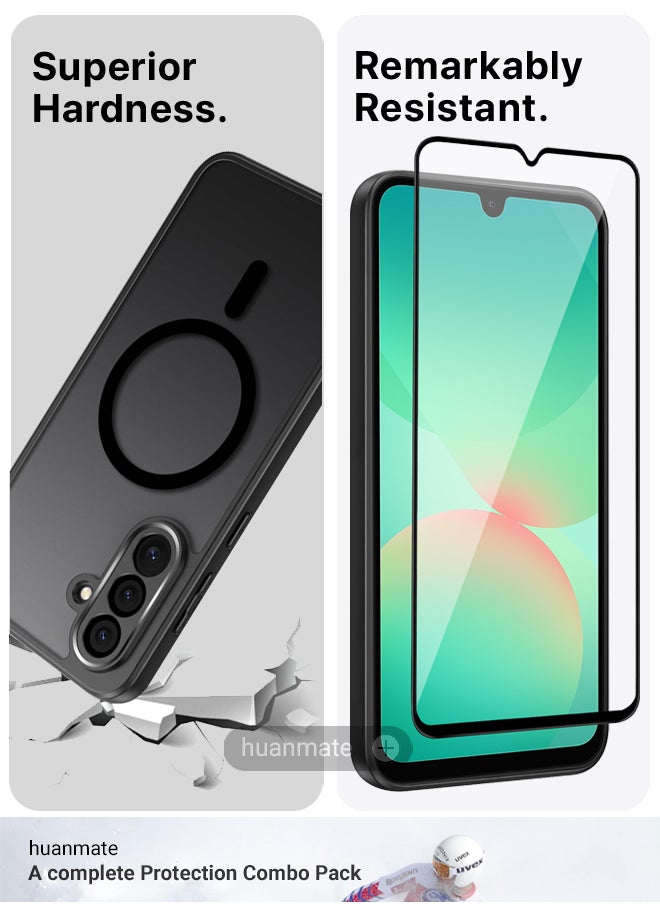 2 in 1 Samsung Galaxy A26 Magsafe Protection Pack - Ultra Clear Shockproof Case & Edge-to-Edge Screen Protector, 360 Degree Protection, Back Cover & Screen Protector for Samsung Galaxy A26