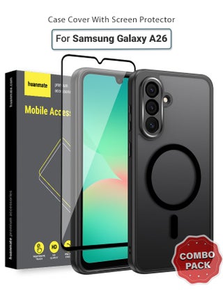 2 in 1 Samsung Galaxy A26 Magsafe Protection Pack - Ultra Clear Shockproof Case & Edge-to-Edge Screen Protector, 360 Degree Protection, Back Cover & Screen Protector for Samsung Galaxy A26 - pzsku/ZCCA956634F69F0C6B758Z/45/1749033610/1b75ccef-da7a-41c2-95f0-2f6e8d609a72