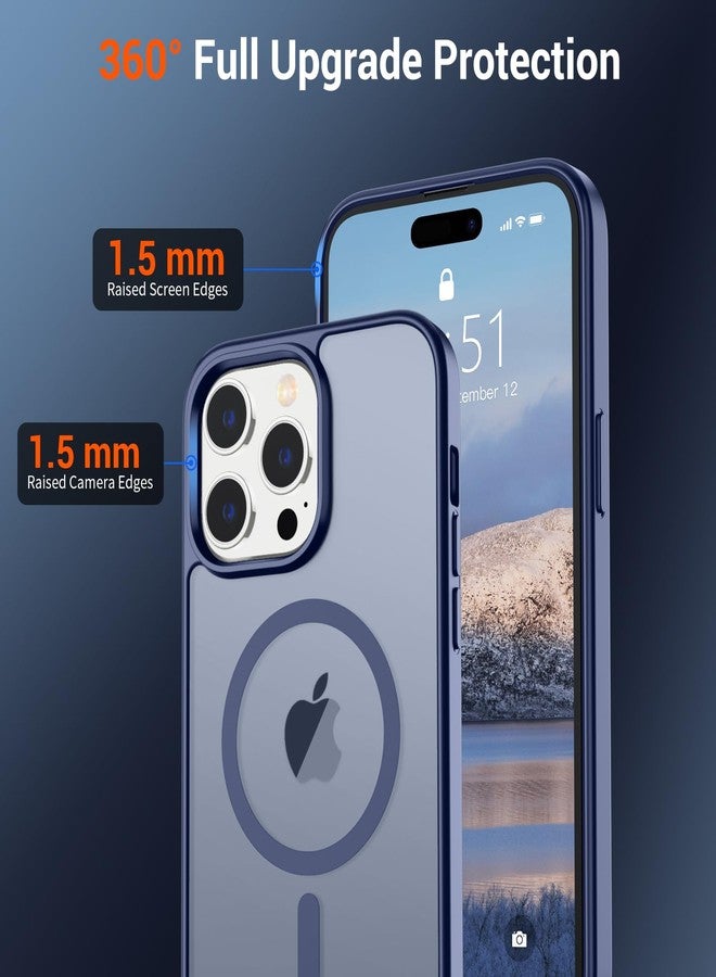 استلق جراب SUPFINE المغناطيسي لهاتف iPhone 14 Pro (متوافق مع MagSafe) (حماية فائقة ضد السقوط بمعايير عسكرية) جراب رفيع وشفاف غير لامع مقاوم للصدمات ومضاد لبصمات الأصابع، لون رمادي لافندر - Image 4