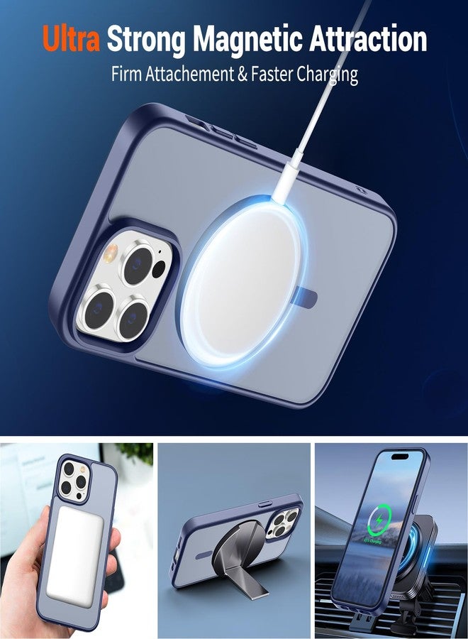 استلق جراب SUPFINE المغناطيسي لهاتف iPhone 14 Pro (متوافق مع MagSafe) (حماية فائقة ضد السقوط بمعايير عسكرية) جراب رفيع وشفاف غير لامع مقاوم للصدمات ومضاد لبصمات الأصابع، لون رمادي لافندر - Image 5