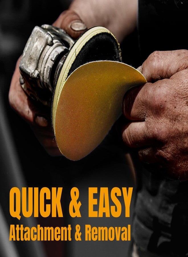 باورتيك أقراص صنفرة باورتيك 50 قطعة بحبيبات 150 - 5 بوصات بـ 8 فتحات، وسادات صنفرة 5 بوصات للسيارات، والجدران الجافة، والأعمال الخشبية مع صنفرة مدارية، وآلة صنفرة DA، وآلة صنفرة هوائية (44015G-50) - Image 4