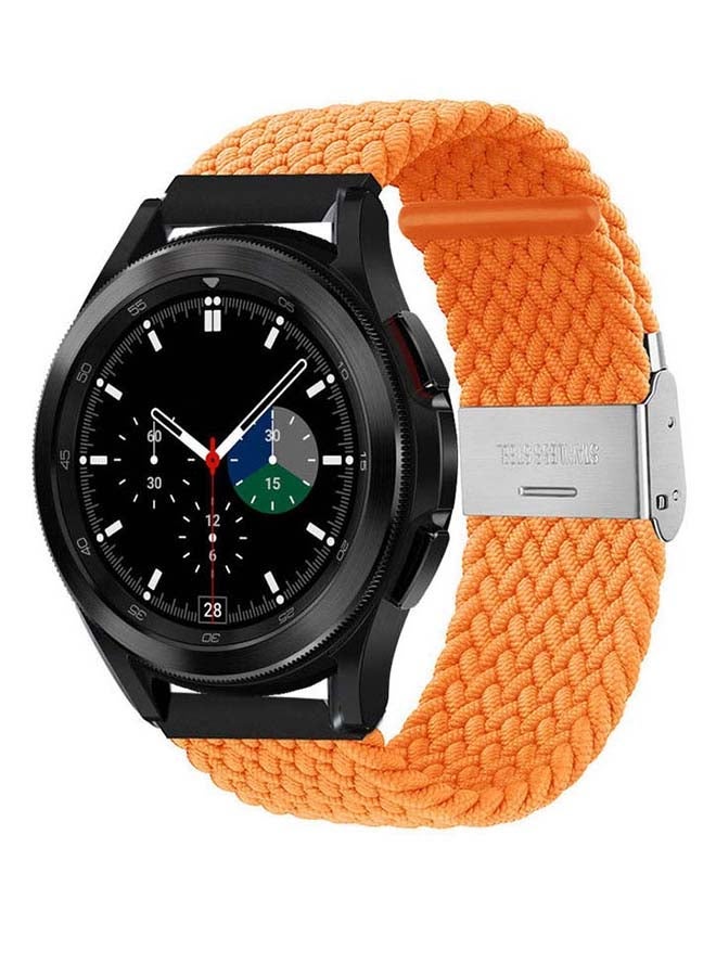 NIBEMINENT Adjustable Braided Band For Samsung Galaxy Watch4 Spicy Orange - Image 2