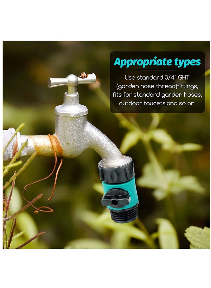 SYOSI Plastic Garden Hose Connect Water Hose Turn Off Valve Garden Hose Connector Plastic Water Hose Connector with Shutoff Valve Set Fit for All Types of Garden Hoses Standard 3/4 Inch Thread (4pcs) - Image 4