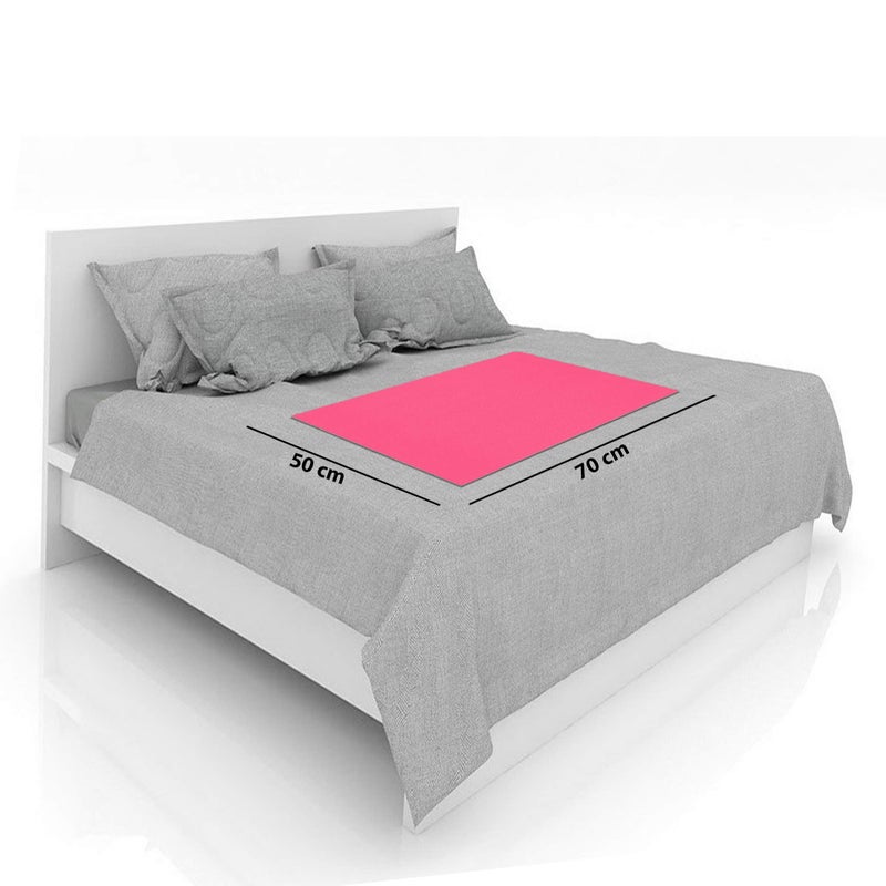 POLKA TOTS Waterproof & Reusable Baby Bed Protector Absorbent Mat Dry Sheet for New Born Infants (Rose Pink, 50 X 70 CM, Small) - Image 5