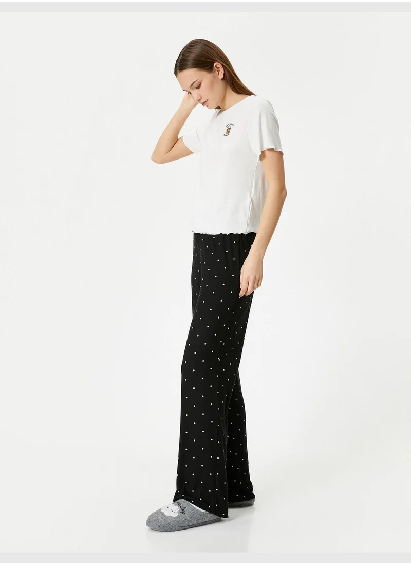 KOTON Short Sleeve Pyjama Set