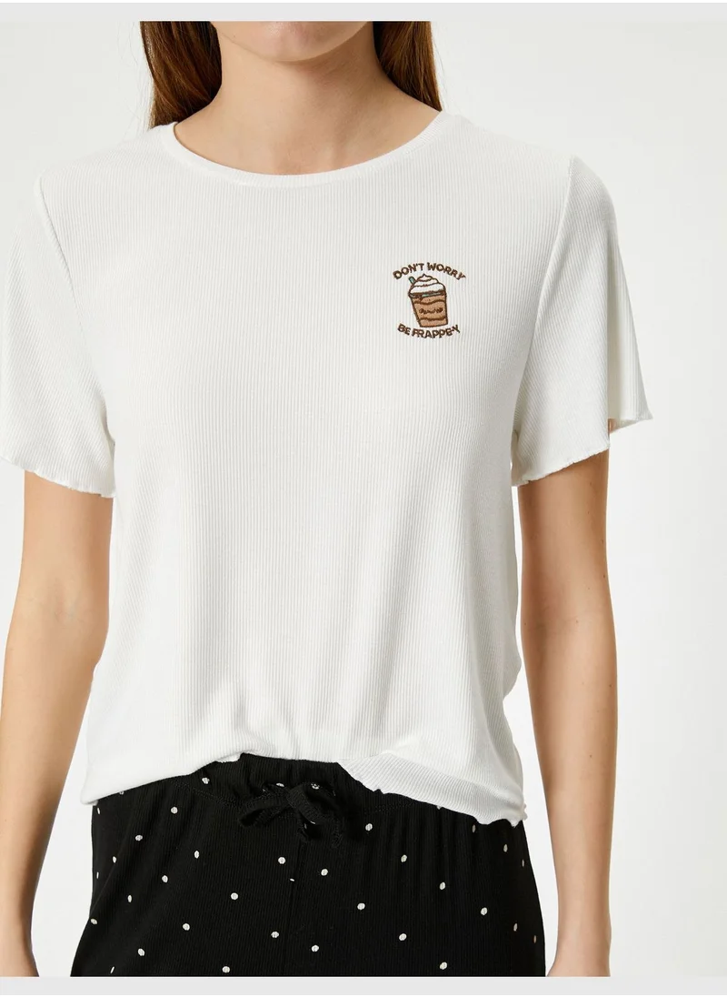 KOTON Short Sleeve Pyjama Set