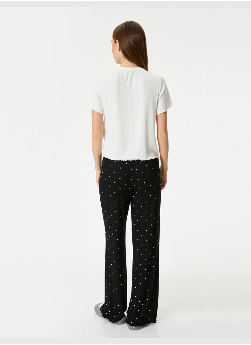 KOTON Short Sleeve Pyjama Set