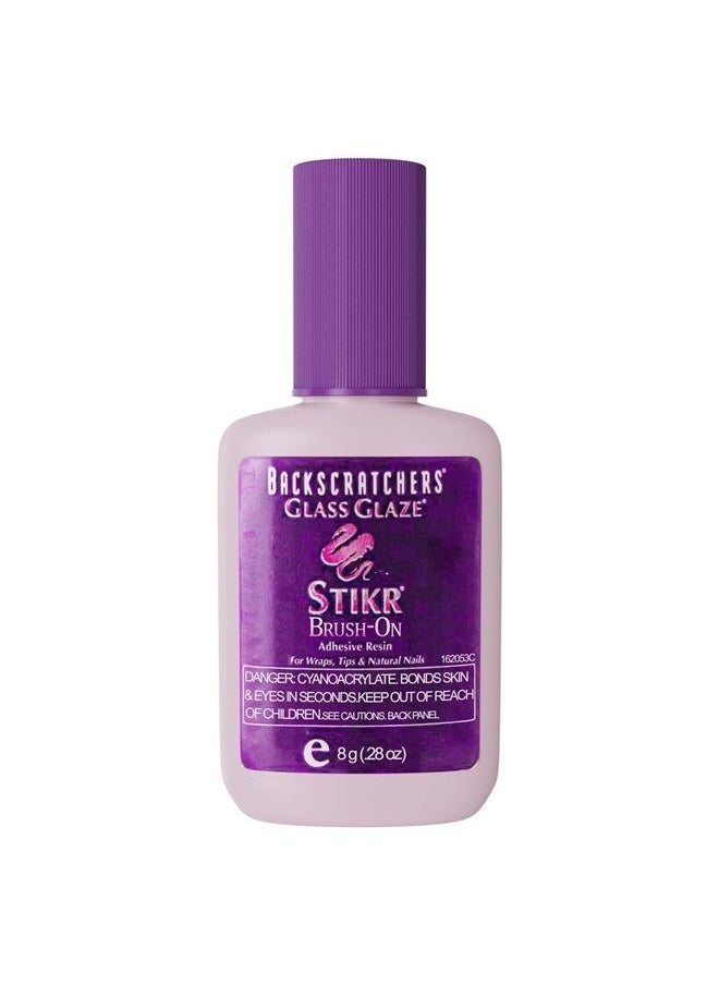 Backscratchers Extreme - Backscratchers Glass Glaze Stikr Resin - Strong Adhesive for Nail Wraps, Nail Tips, Nail Extensions, Charms, Dip Powder and Natural Nails - 0.28 Fluid Ounce - Image 1