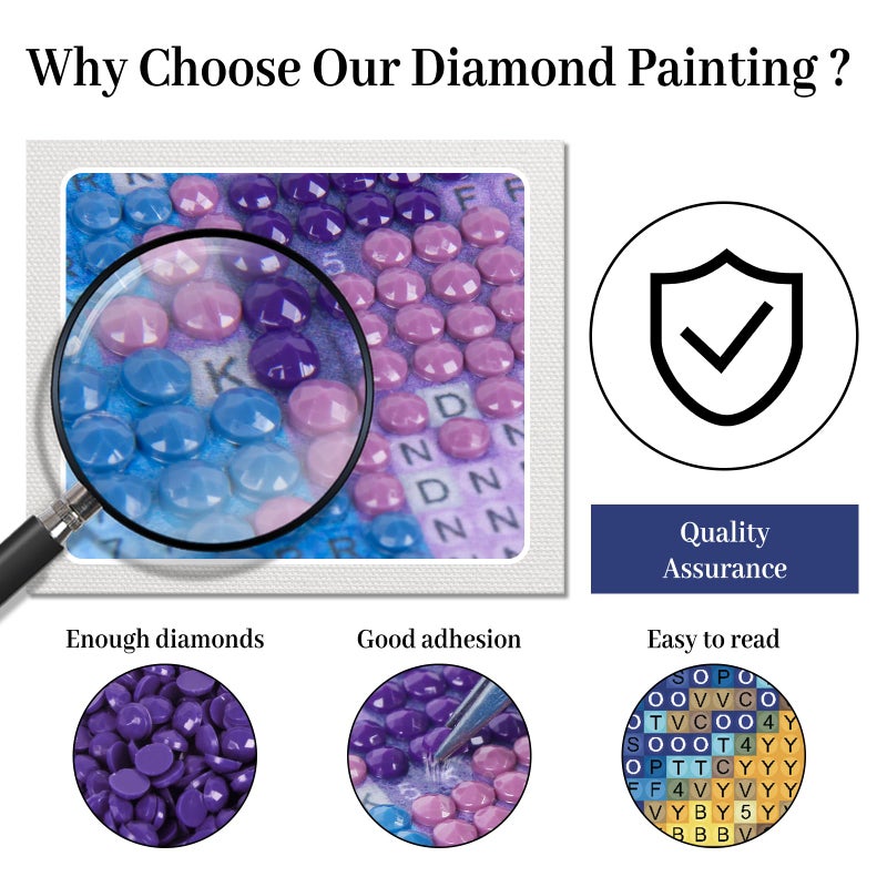 Fountor Tree of Life Diamond Art Kits for Adults - Stained Glass Diamond Painting Kits for Adults Beginners, DIY 5D Tree of Life Round Diamond Gem Art Kits for Gift Home Wall Decor 12x12inch - Image 5