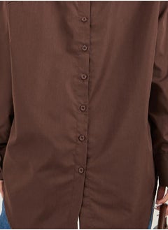 Styli Oversized Spread Collar Longline Shirt  - Image 3