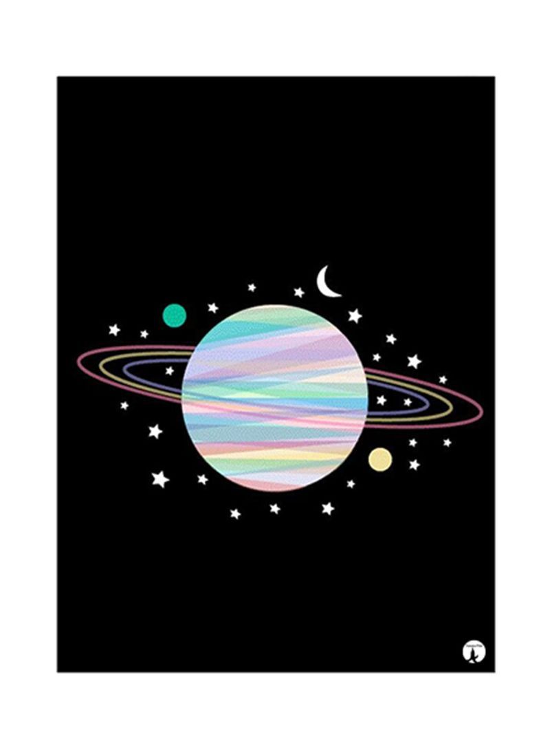 RKN Planet Metal Plate Poster Multicolour 15x20centimeter