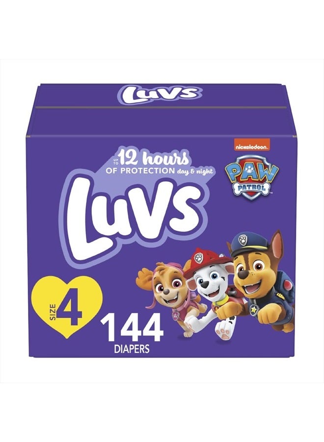 Luvs Diapers - Size 4, 144 Count, Paw Patrol Disposable Baby Diapers - Image 1