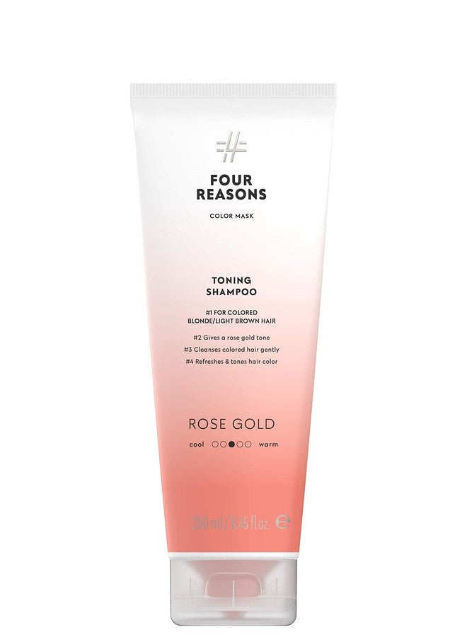 FOUR REASONS Rose Gold Hair Toner and Color Depositing Shampoo - Sulfate Free, Vegan, 8.45 Fl Oz (For Color Treated Hair) - Image 1