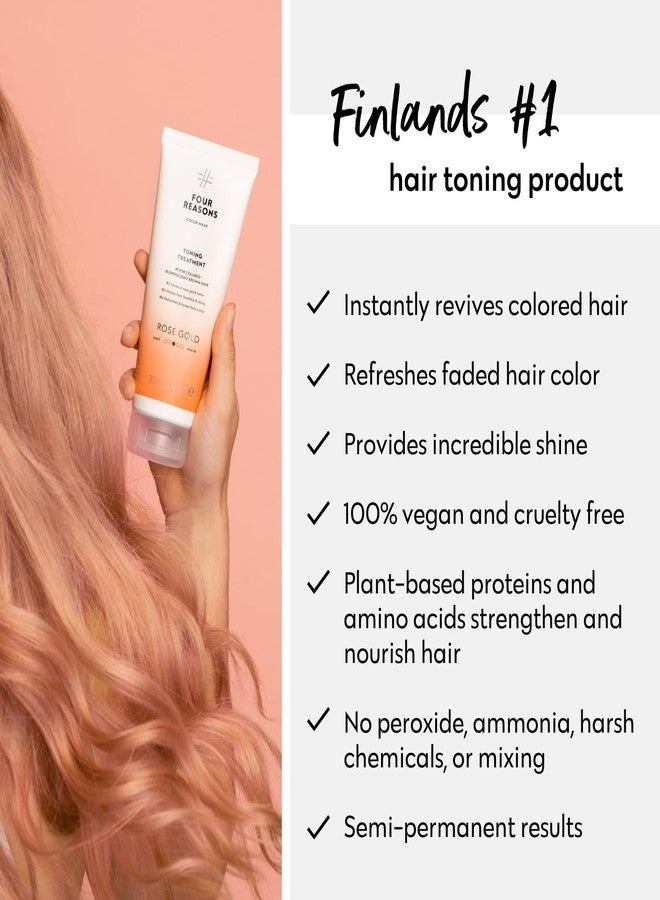 FOUR REASONS Rose Gold Hair Toner and Color Depositing Shampoo - Sulfate Free, Vegan, 8.45 Fl Oz (For Color Treated Hair) - Image 4