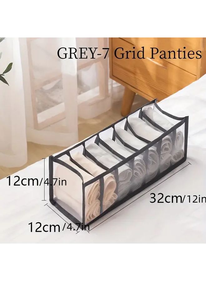 Grey Foldable Drawer Organizer 11 Grid Socks Underwear Lingerie Storage Box Space Saving No Assembly - Image 3