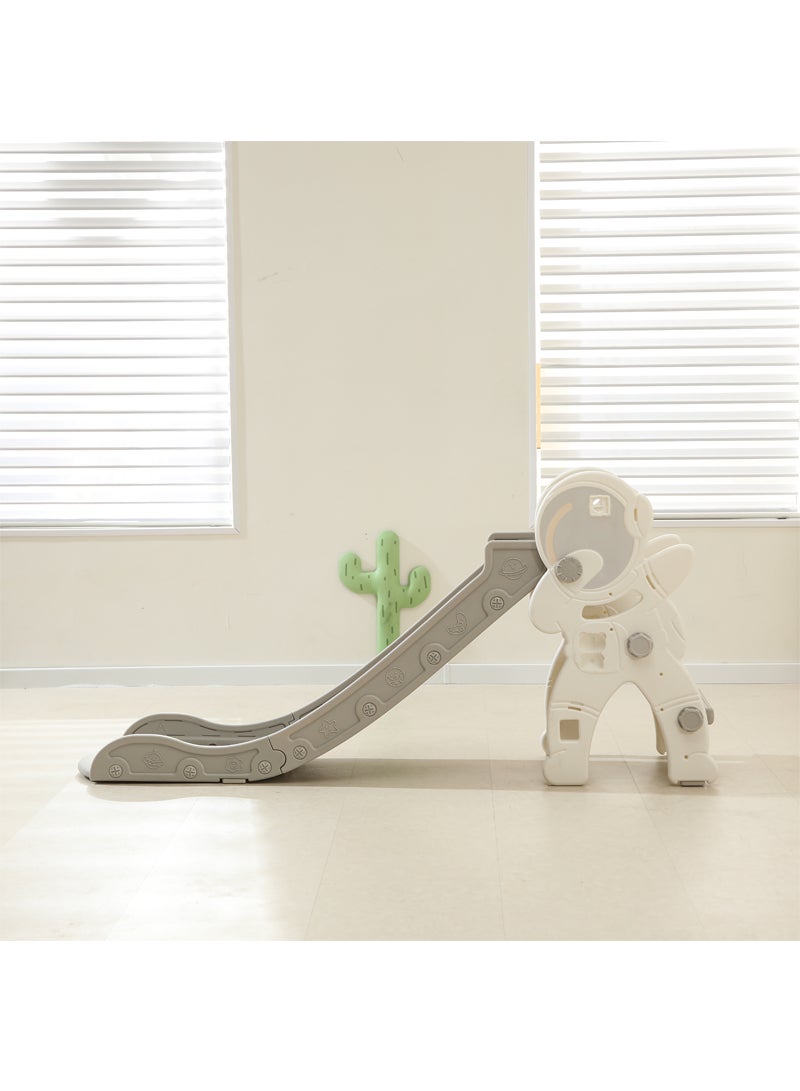 EzzySo مجموعة زلاجة وأرجوحة للأطفال 3 في 1، ملعب داخلي/خارجي للأطفال مع سلة كرة سلة، مجموعة زلاجة متسلق للأطفال الصغار للأولاد والبنات في ساحة اللعب الخلفية - Image 1