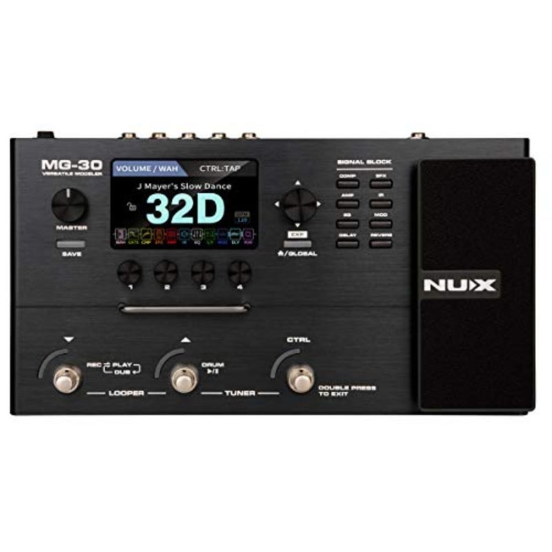 MG-30 Guitar Multi-Effects Pedal Guitar/Bass/Acoustic Amp Modeling Processor, IR Loader, White-Box Algorithm, EFX Routing, 4'' Color LCD, NMP-2 Footswitch Included - Image 1