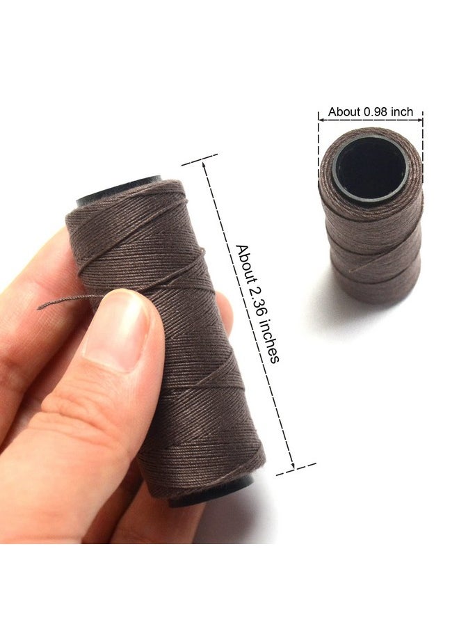 BLUPLE - Professional Weaving Threads 3 Rolls For Making Wig Hand Sewing Hair Weft Hair Weave Extension Diy (3 Pcs, Brown) - Image 1
