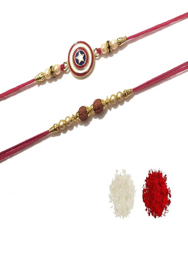Mamadev:- Dhal & Rudraksha Children cartoon Rakhi(Combo) - Image 1
