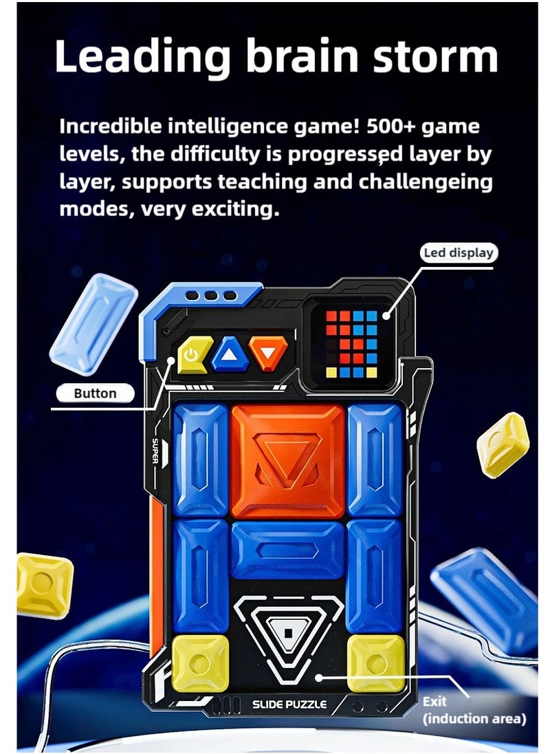 Super Slide Puzzle game, Challenge Brain portable puzzle Game, with 500+ Levels Learning  Education training Toy and gift for Kids and Adults  - Image 3