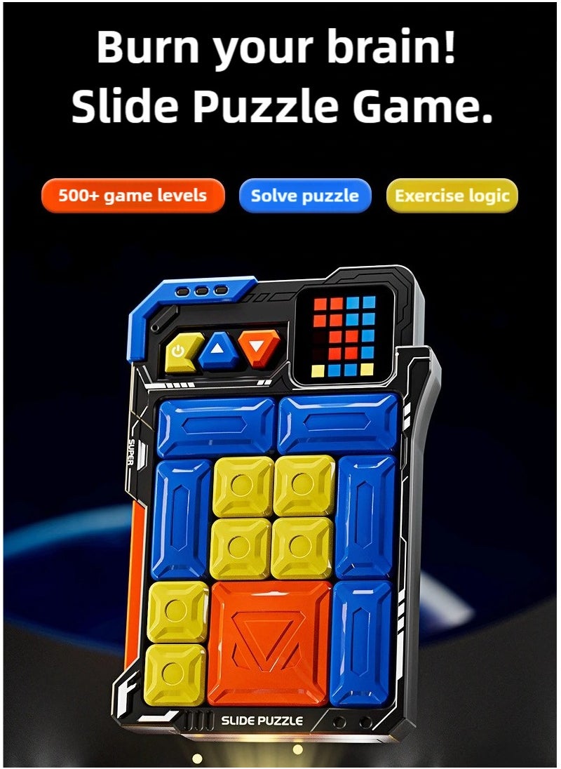 Super Slide Puzzle game, Challenge Brain portable puzzle Game, with 500+ Levels Learning  Education training Toy and gift for Kids and Adults  - Image 4