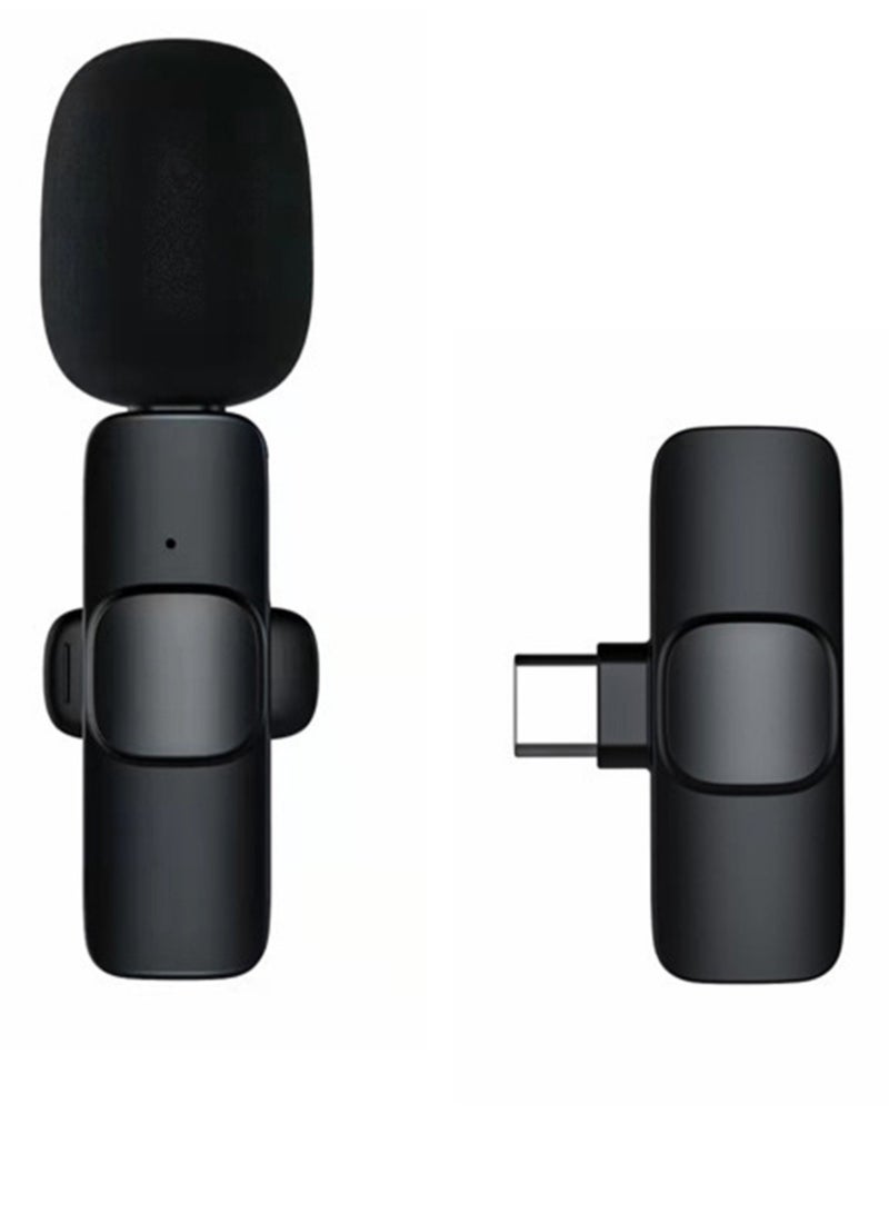 ELTRAZONE Mini Lavalier Microphone Clip-on Omnidirectional Mic Transmitter Receiver D11087-1—JA Black - Image 1