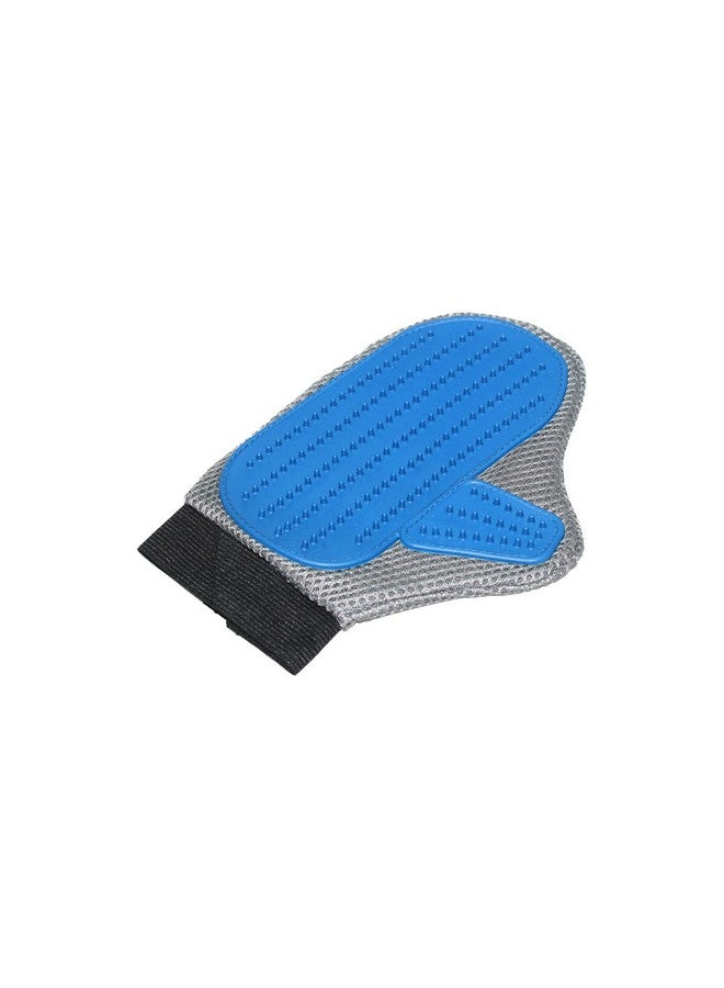 Emily Pets Pet Grooming Gloves Dogs & Cats & Horses Brushes Gloves For Gentle Shedding - Washing Mittens For Long And Short Hair (Blue)  - Image 2