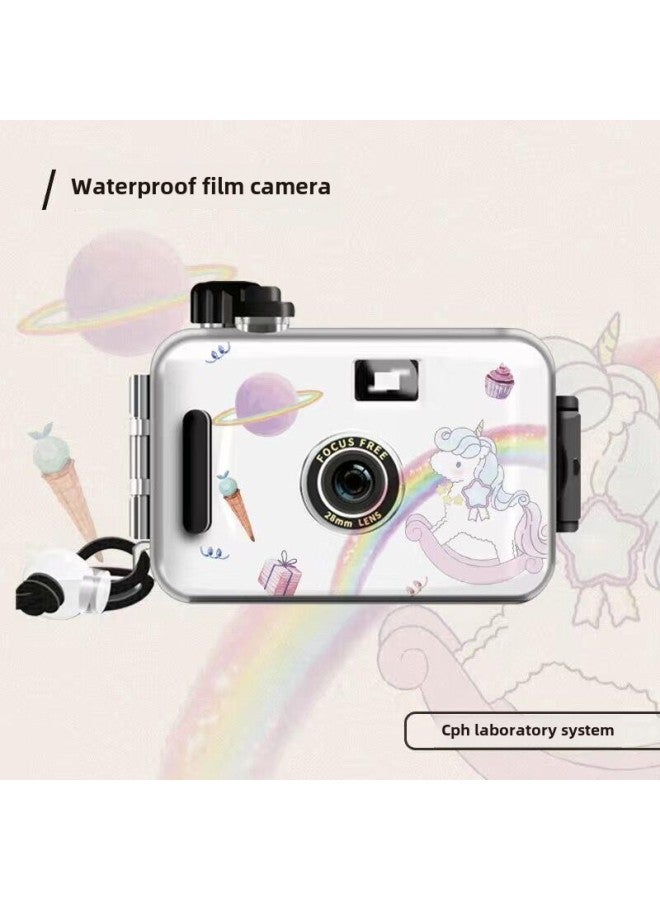 Generic The Birthday Gift Of The Girl Student's Entry-level Affordable Portable Camera-Color:Unicorn Planet Gift Box Gift Bag Packaging-camera + Gift + Gift Box  - Image 1