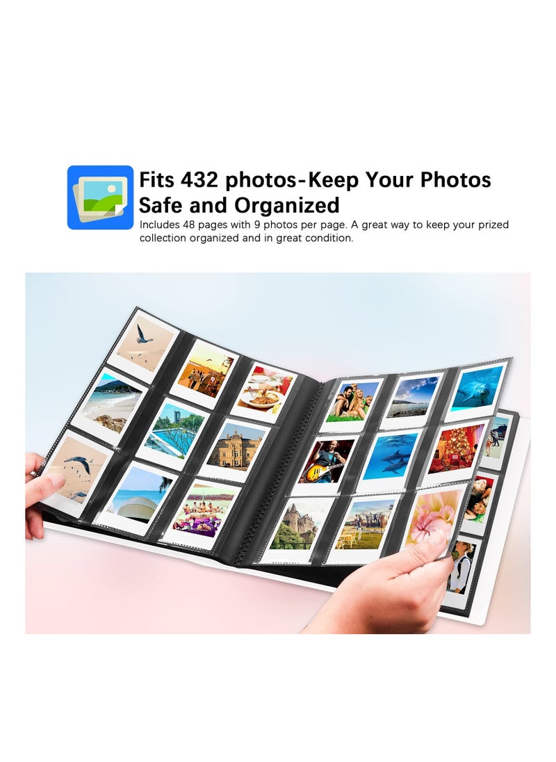 SYOSI - 432 Pockets Photo Album for Fujifilm Instax Mini Camera for Polaroid 11 90 70 9 8+ 8 LiPlay Instant Camera for Polaroid Snap SnapTouch PIC 300 Z2300 Camera - Image 1