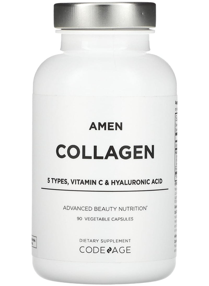 Codeage - Amen, Collagen, Vitamin C, Hyaluronic Acid, 90 Vegetable Capsules - Image 1