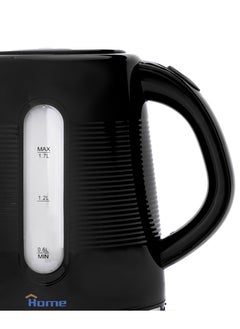 Home Plastic Electric Kettle 1850W Power: 1850W - 220V 50Hz. Capacity: 1.7L. It makes no noise during boiling, allowing you to enjoy your beverage in peace. You can enjoy pure beverages thanks to its built-in filter that helps remove impurities. An external window displays the water level. Overheat protection.  - Image 3