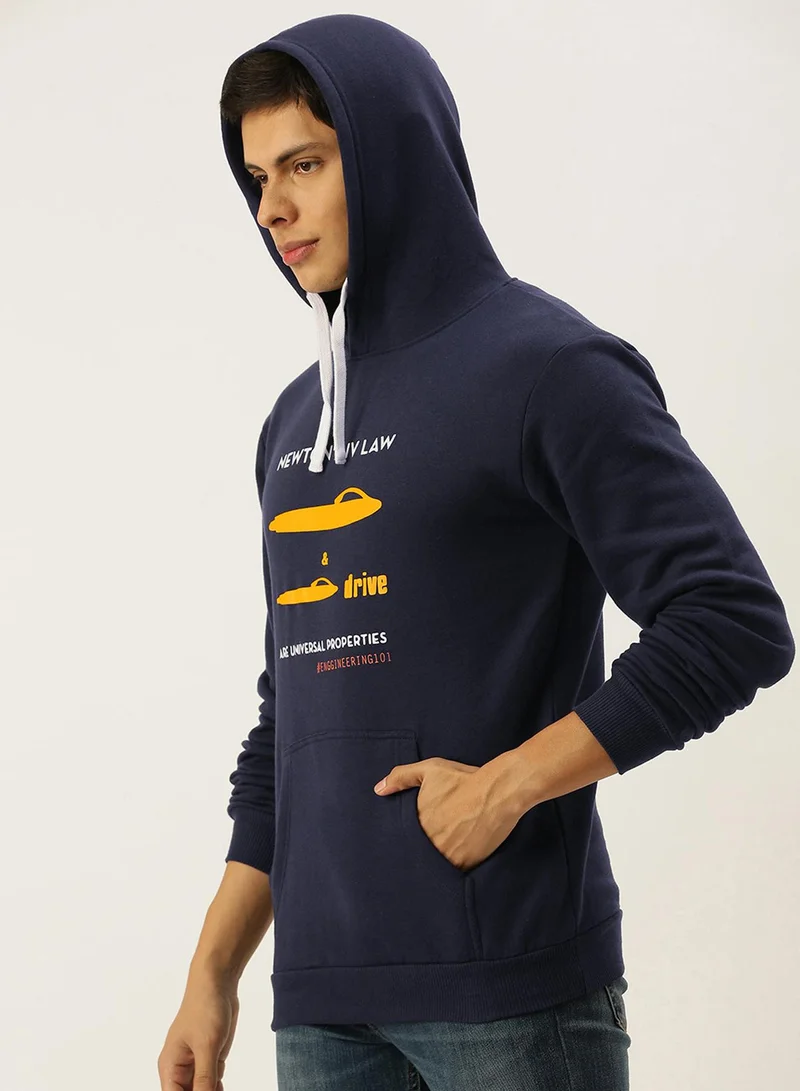 كامبوس سوترا هودي رجالي أزرق داكن بطبعة قانون نيوتن