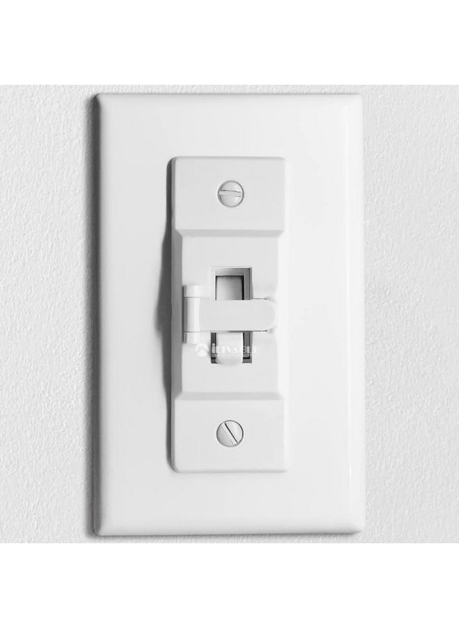 Light Switch Guard, ILIVABLE Optional Wall Plate Cover Switch ON or Off Protects Your Lights or Circuits from Being Accidentally Turned On or Off (Not Child Proof)