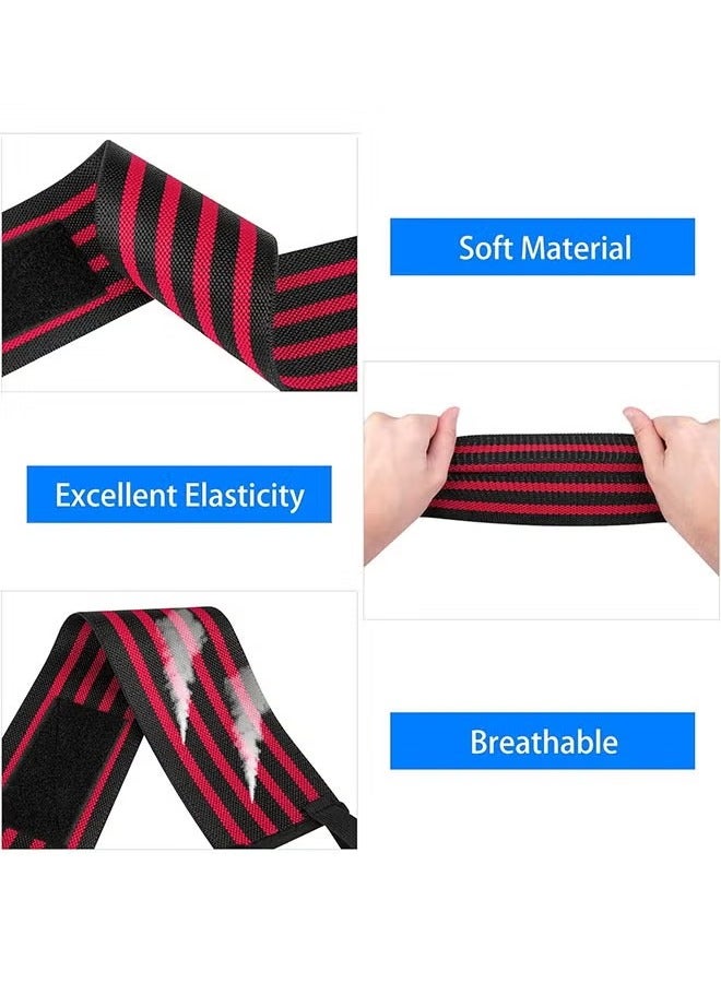 ماسكابوني معصم رفع الأثقال -18 "حزام رفع الأثقال الجيد، حلقة الإبهام ذات المهام الشاقة أن تمنع ضيق المعصم والتواء المعصم أثناء التمارين الرياضية، تدريب قوة الرجال والنساء على رفع وزن بناء الجسم - Image 4