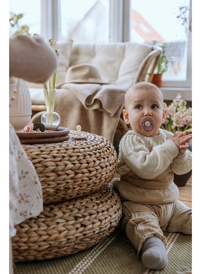 FRIGG Daisy Latex Baby Pacifier 6-18M 2-Pack Cream/Lupine - Size 2 - Image 5