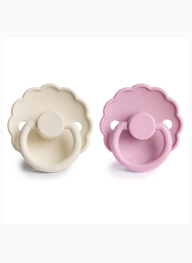 FRIGG لهاية FRIGG Daisy من اللاتكس للأطفال 6-18 شهر 2-Pack كريمي/لوبين - الحجم 2 - Image 1