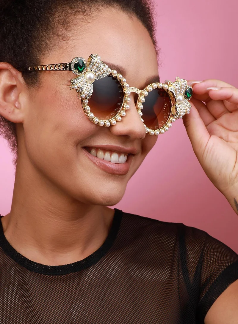SOHI Fashion Fiesta Embellished Artificial Sunglass Jewellery