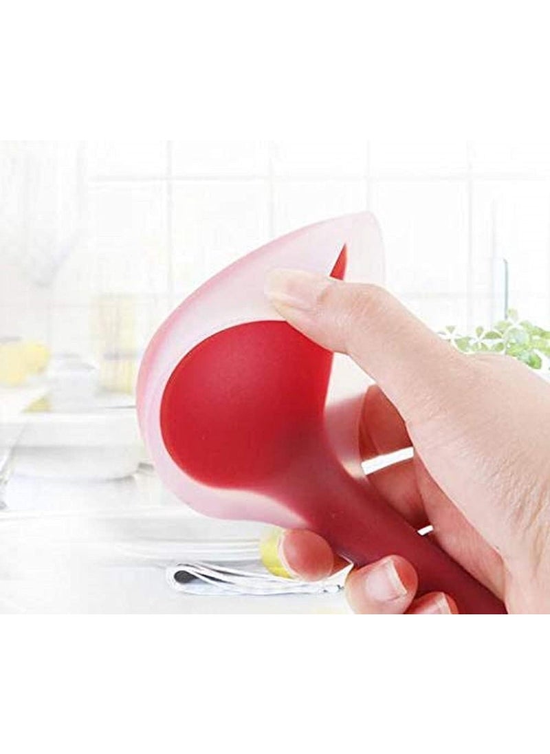PURCHASE PLUSE PURCHASE PLUSE Silicone Spoone NonStick Ladle Soup Spoon Silicone Handle Effortless Cooking with Heat Resistant Baking Tool Rice Serving Dining Table Utensils Salad Cooking Tools Pack of 1  - Image 2