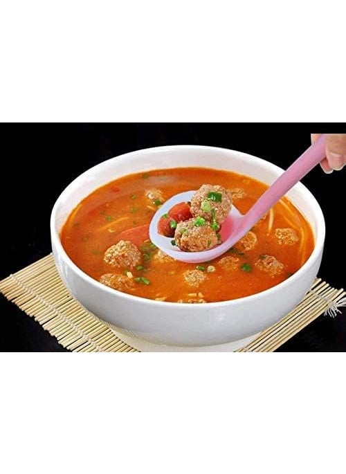 PURCHASE PLUSE PURCHASE PLUSE Silicone Spoone NonStick Ladle Soup Spoon Silicone Handle Effortless Cooking with Heat Resistant Baking Tool Rice Serving Dining Table Utensils Salad Cooking Tools Pack of 1  - Image 4