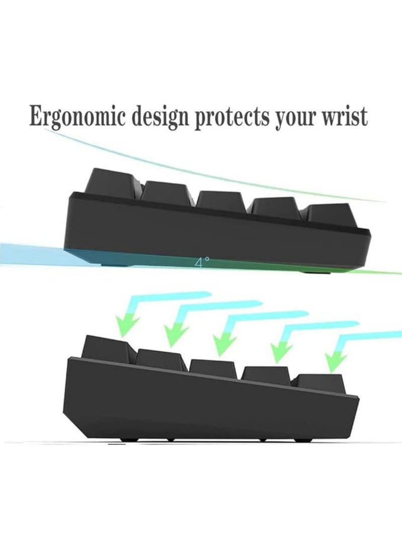 Rock Pow 60% Wired Gaming Keyboard Mouse Combo,RGB Gaming Mice Ergonomic Ultralight 8000DPI Optical Sensor,61 Keys RGB Backlit Gaming Keyboard,Ultra-Compact Mini Waterproof Keyboard for PC Computer Gamer - Image 4